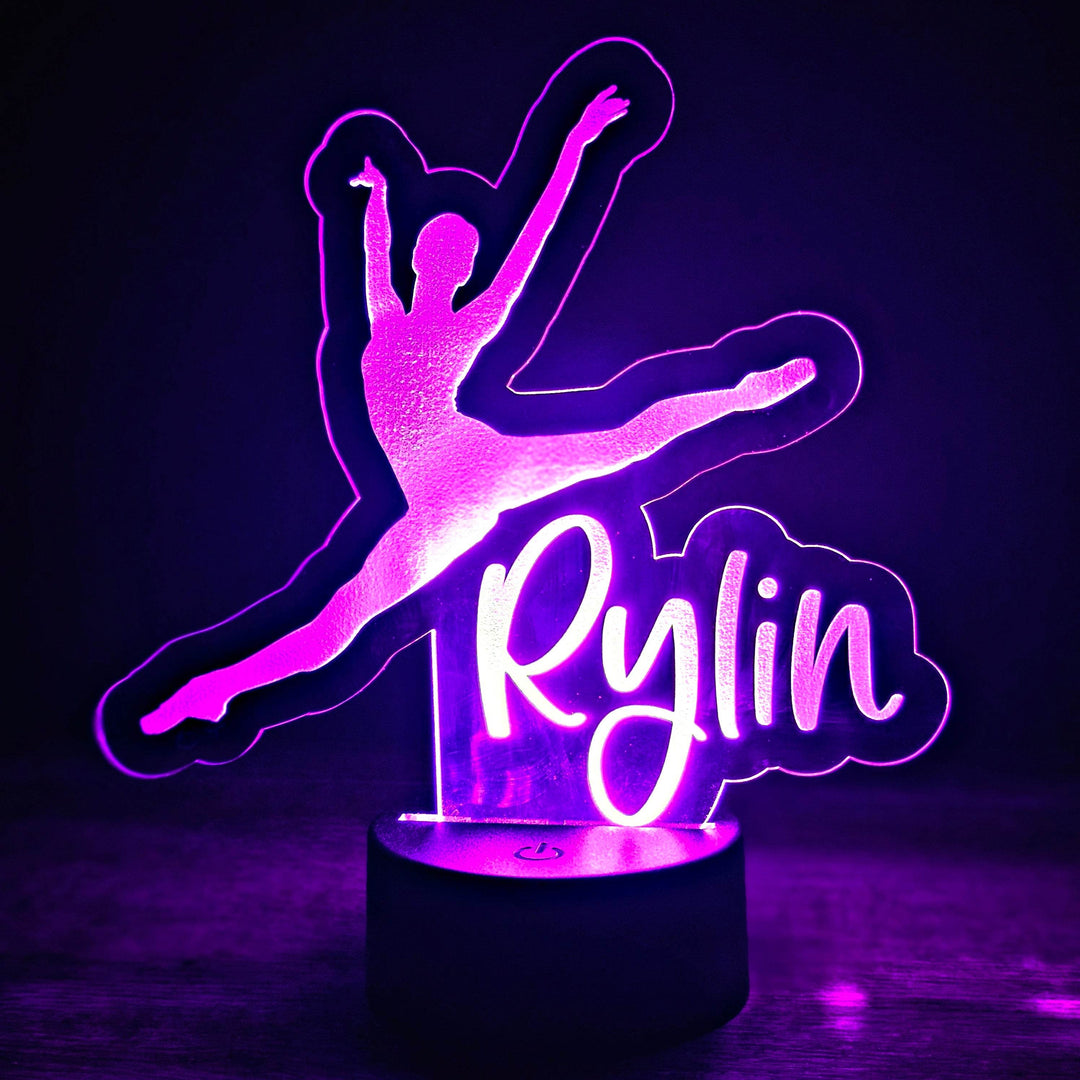 Dancer LED Night Light with Personalized Script Name - ILYB Designs