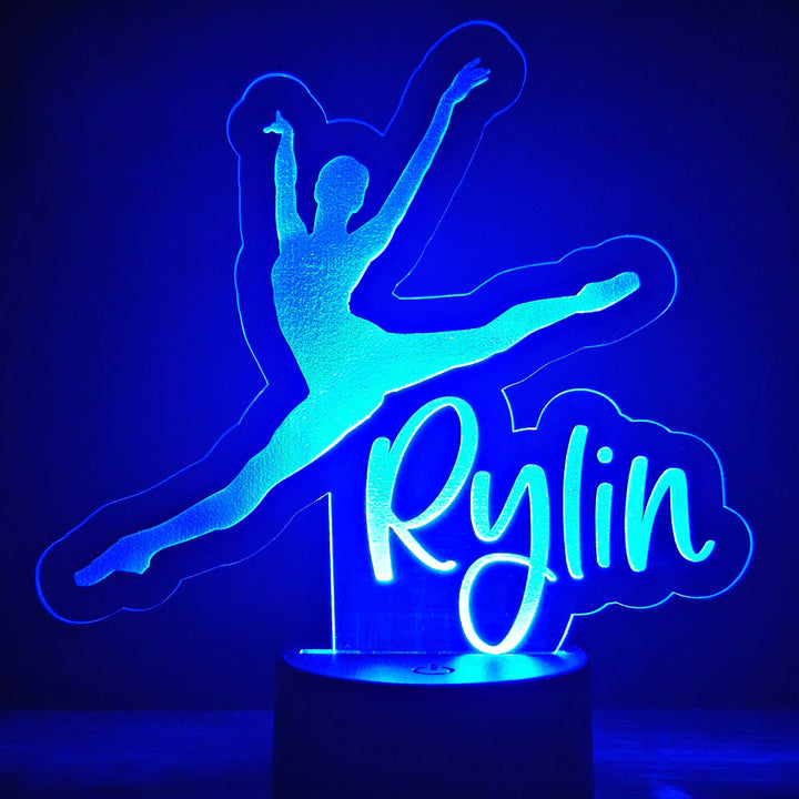 Dancer LED Night Light with Personalized Script Name - ILYB Designs