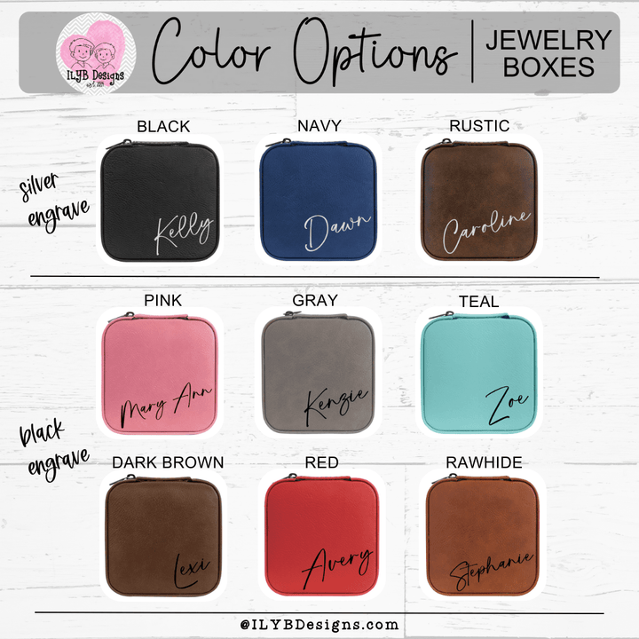 Dancer Silhouette & Name Travel Jewelry Box - ILYB Designs