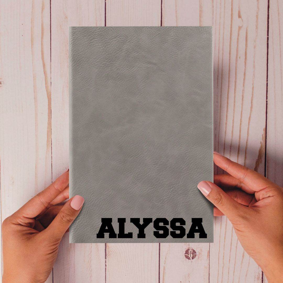 Personalized Collegiate Name Journal | Leatherette Journal - ILYB Designs