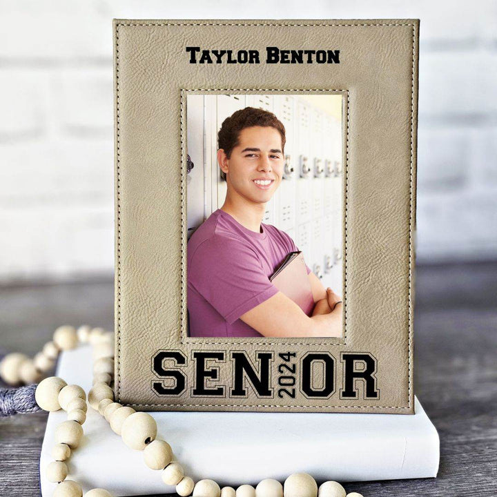 Graduation Picture Frame Engraved Light Brown/Black | Class of 2024 Graduation Gift - ILYB Designs