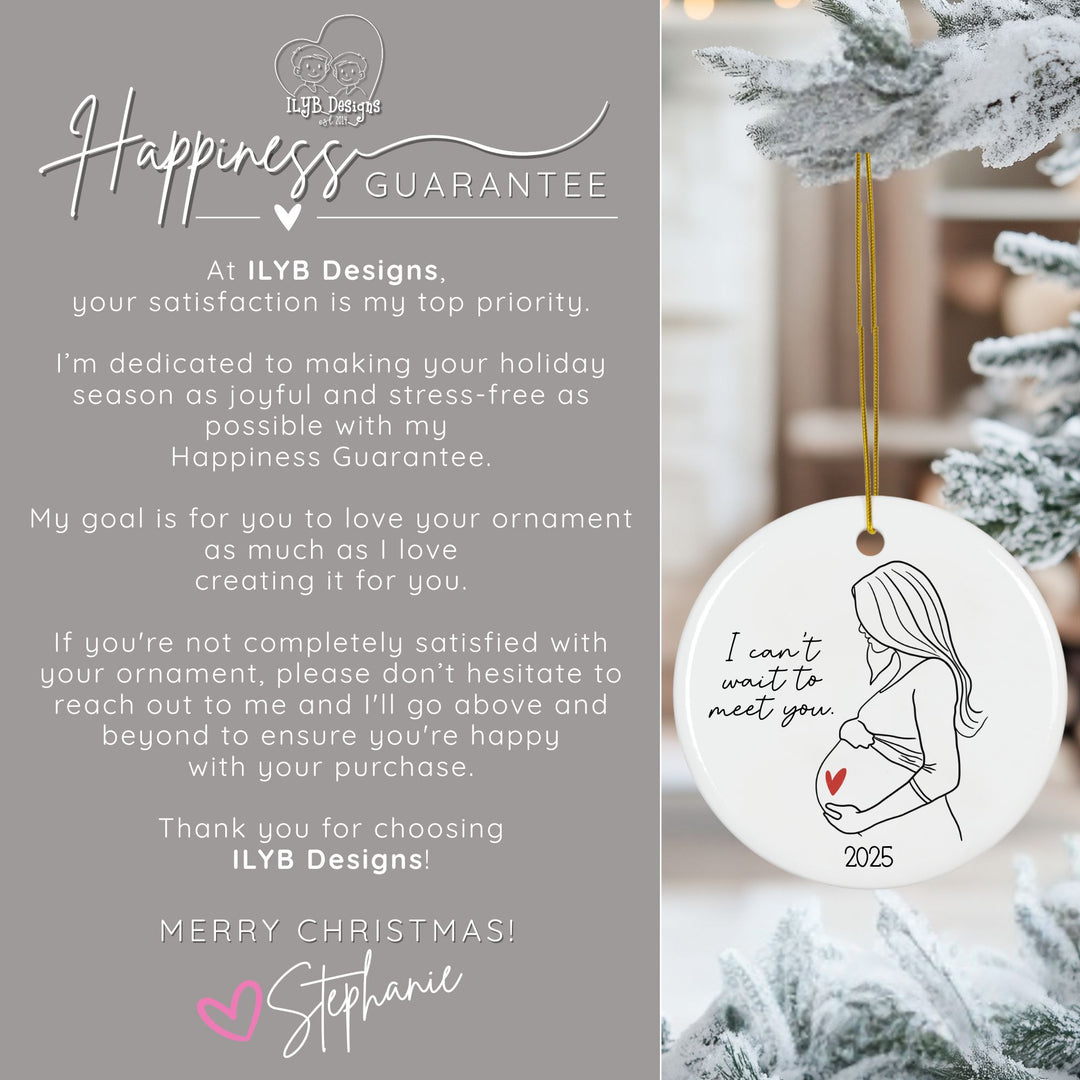 Happiness Guarantee: At ILYB Designs, your satisfaction is my top priority. I'm dedicated to making your holiday season as joyful and stress-free as possible with my happiness guarantee. My goal is for you to love your ornament as much as I love creating it for you. If you're not completely satisfied with your ornament, please don't hesitate to reach out to me and I'll go above and beyond to ensure you're happy with your purchase. Thank you for choosing ILYB Designs! Merry Christmas!