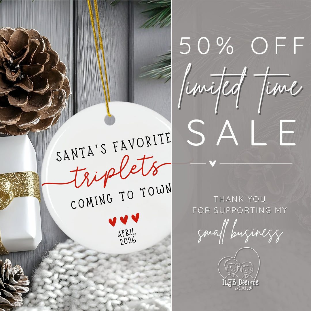 50% off limited time sale, no code needed. Thank you for supporting my small business. ILYB Designs logo on bottom.