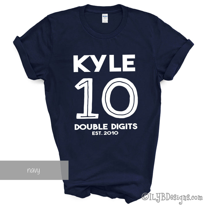 Officially 10 Double Digits 10th Birthday Shirt Personalized - ILYB Designs