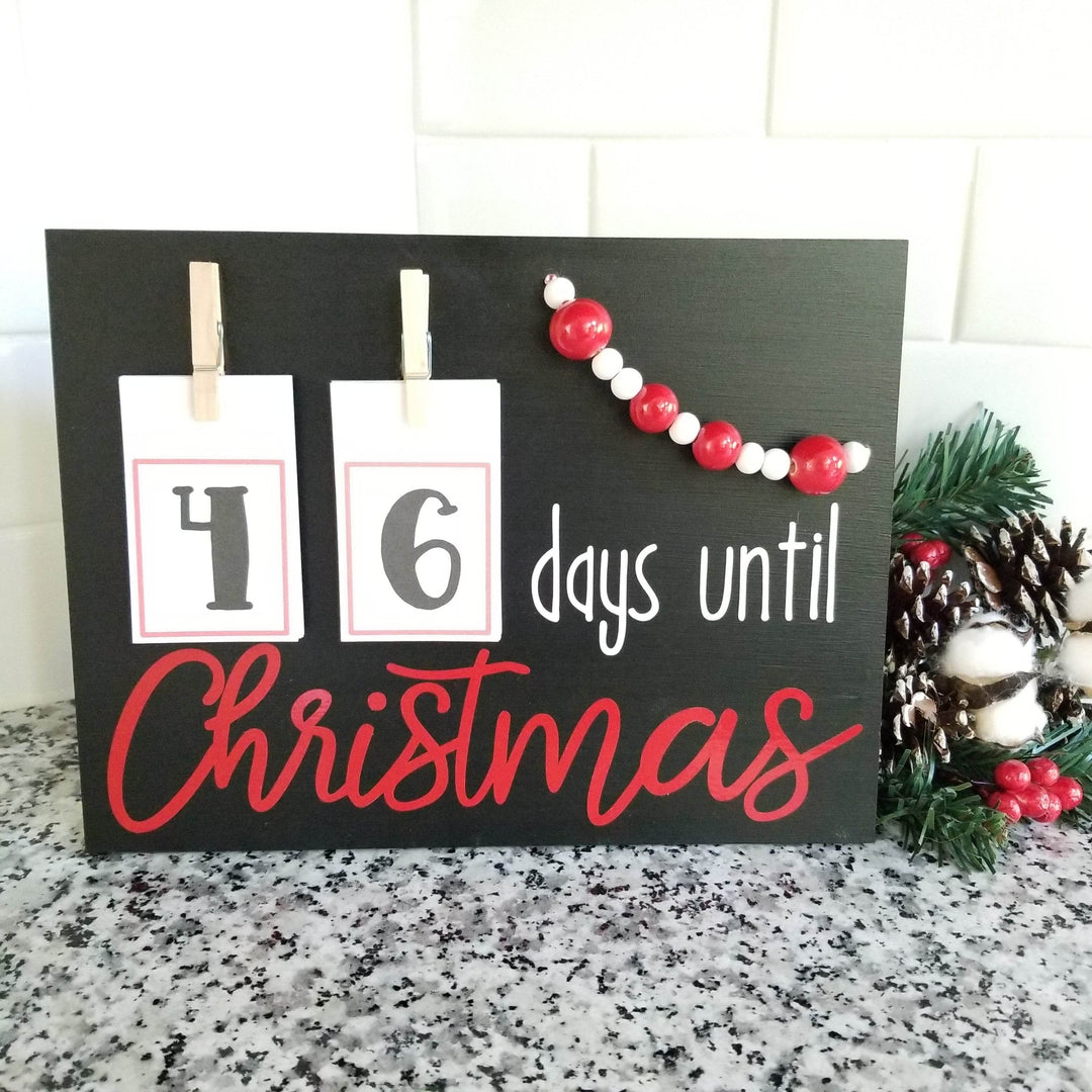 Christmas Countdown Sign Printables & Cut Files - SVG, PNG, PDF, JPEG - ILYB Designs