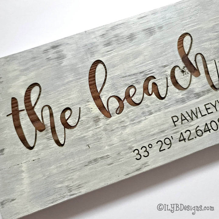 The Beach is Calling Laser Engraved Wood Sign | Beach House Sign - ILYB Designs
