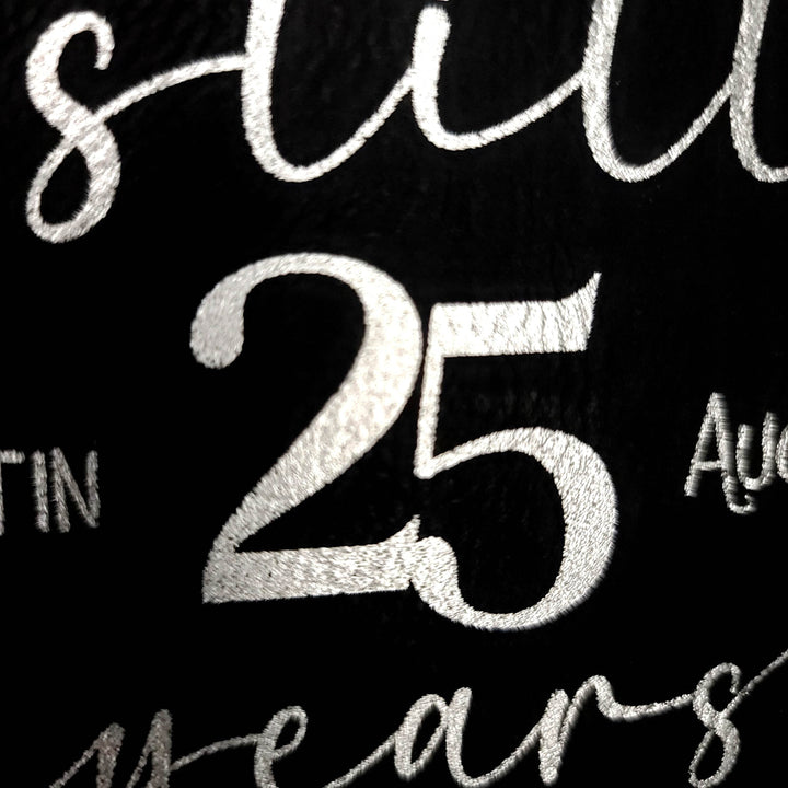 We Still Do Black & Silver Leatherette Picture Frame | 25th Wedding Anniversary Gift - ILYB Designs