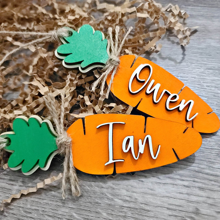 Personalized Carrot Easter Basket Name Tag - ILYB Designs