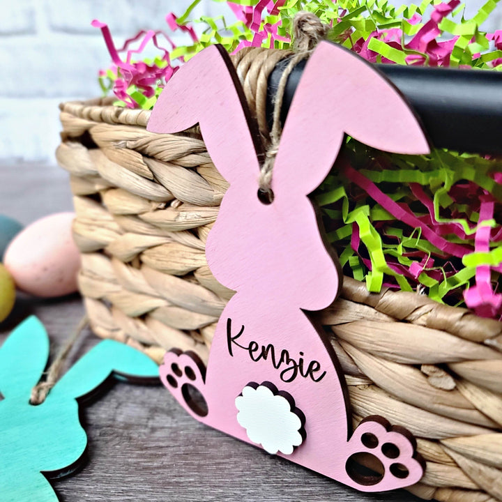 Personalized Easter Bunny Easter Basket Name Tag - ILYB Designs