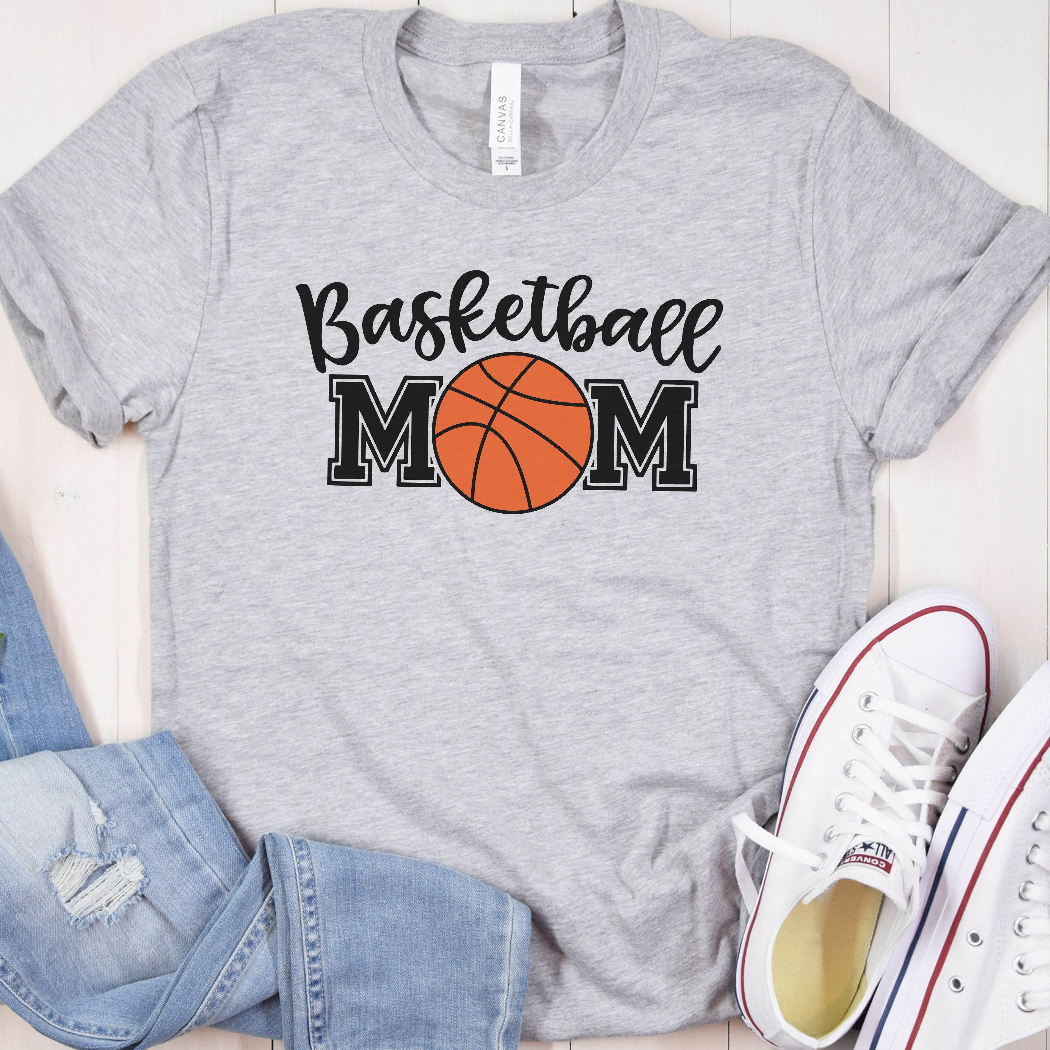 Basketball Mom Shirt with Basketball Sports Mom Tee ILYB Designs