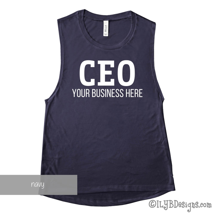 CEO Muscle Tank - Custom Business Tank - Personalized CEO Tank - ILYB Designs