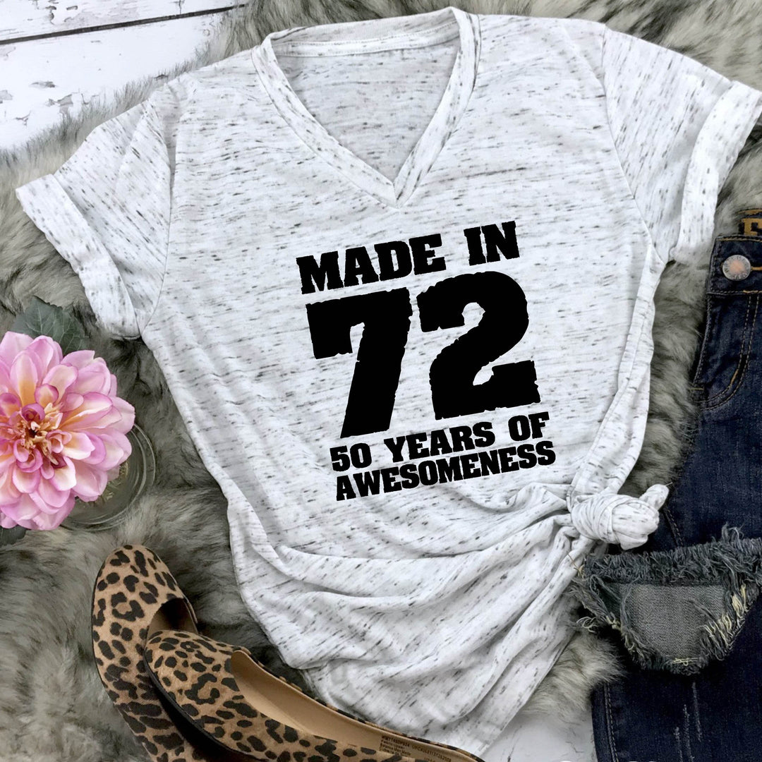 Made in 72 | 50th Birthday Shirt | Funny Birthday Shirt - ILYB Designs