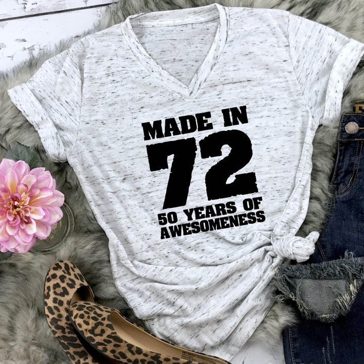 Made in 72 | 50th Birthday Shirt | Funny Birthday Shirt - ILYB Designs