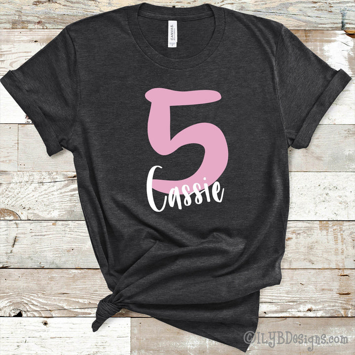 Personalized Birthday Shirt with Age & Child's Name - ILYB Designs
