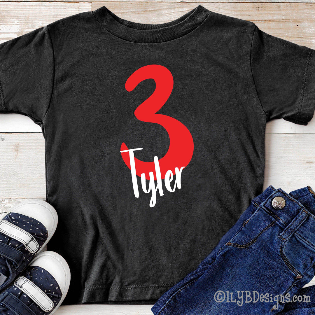 Personalized Birthday Shirt with Age & Child's Name - ILYB Designs