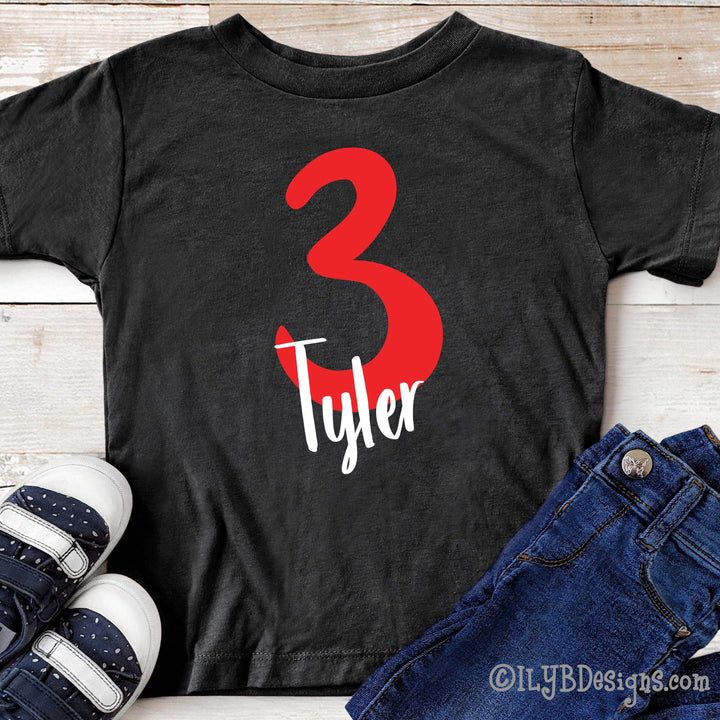 Personalized Birthday Shirt with Age & Child's Name - ILYB Designs