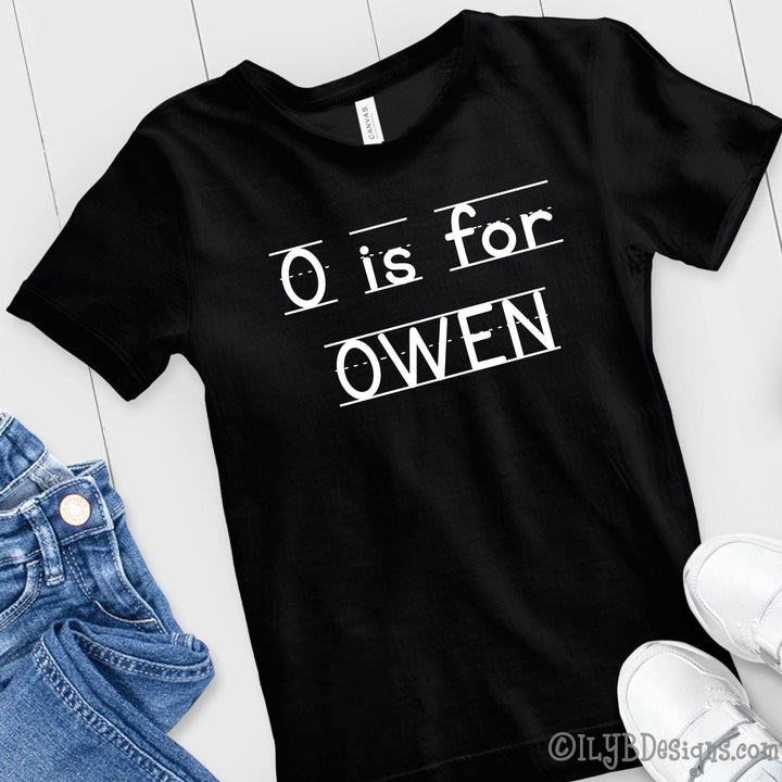 Letter is for Name Personalized School Shirt for Kids | Back to School Shirt - ILYB Designs