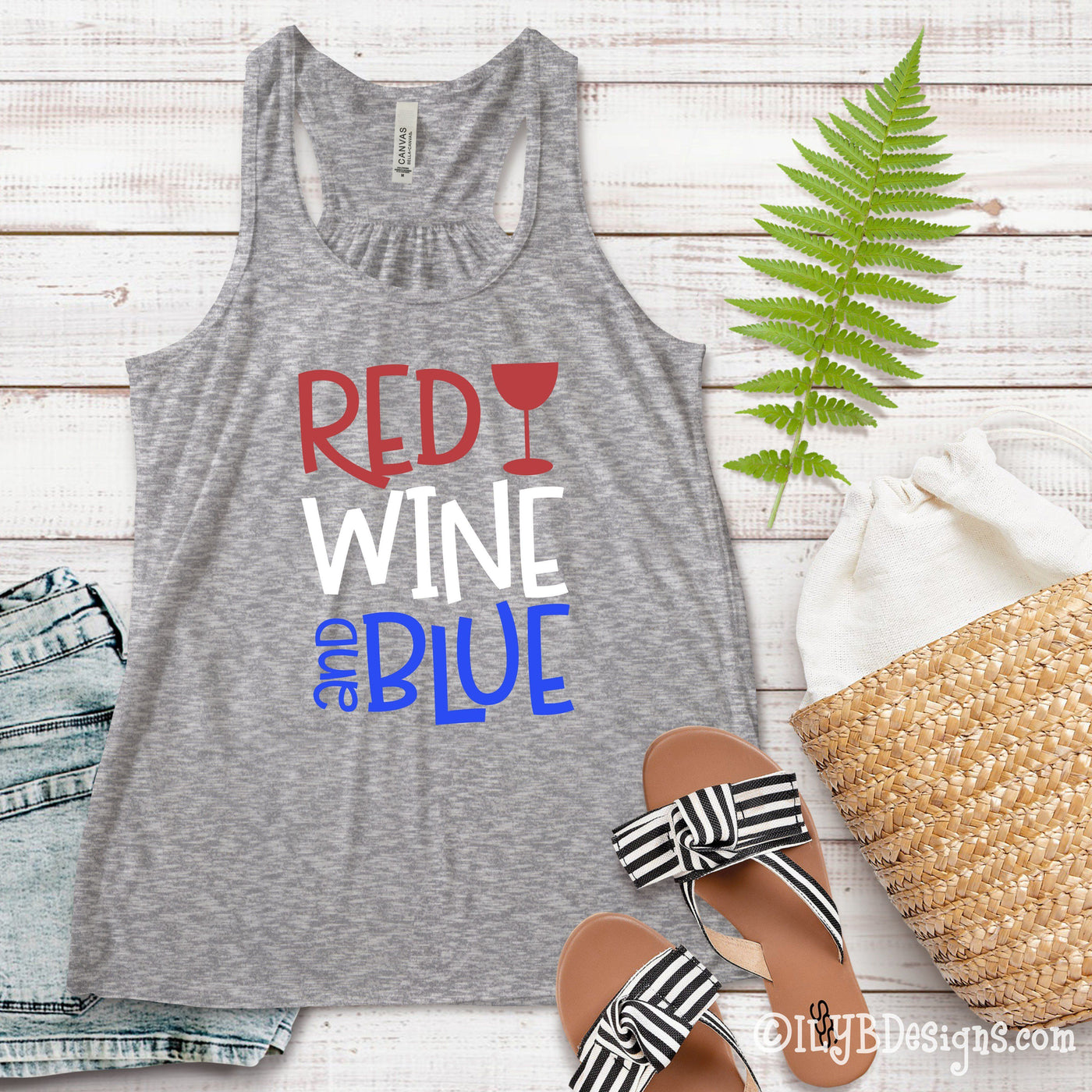 Red Wine and Blue Tank Top