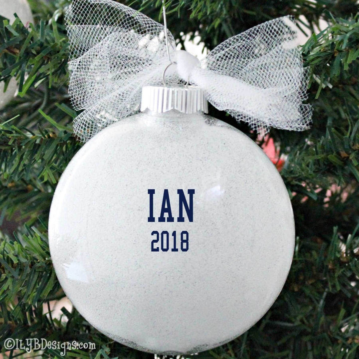 Swimming Christmas Ornament | Swim Team Sports Ornament | Personalized Glitter - ILYB Designs