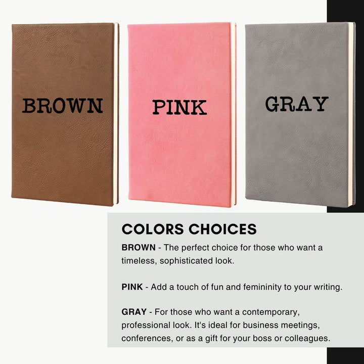 Personalized Name Journal | Leatherette Journal - ILYB Designs