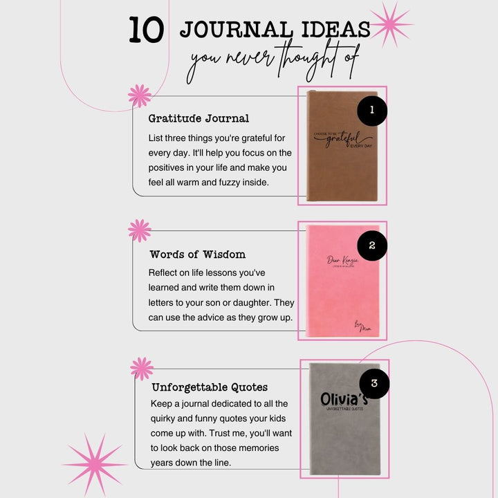 Personalized Script Name Journal | Leatherette Journal | Clearance