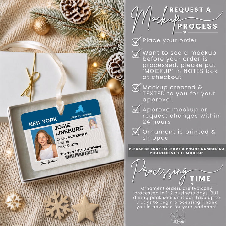 A styled flat-lay showing a printed novelty driver&