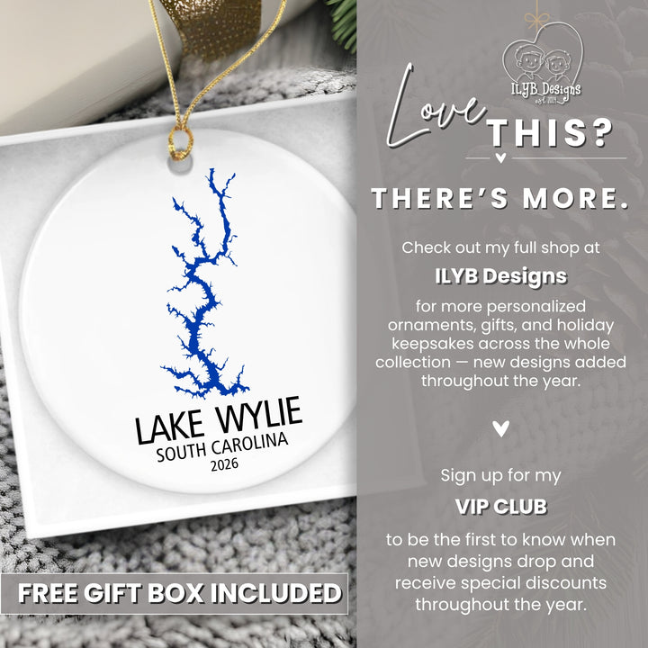 Custom Lake Ornament | Personalized with Any Lake | Ceramic Keepsake