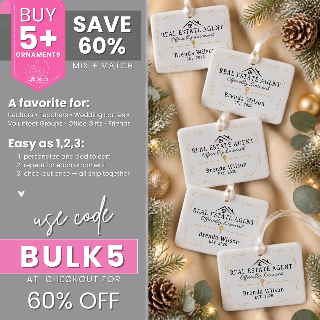 Personalized Real Estate Agent Ornament | Officially Licensed Realtor Gift