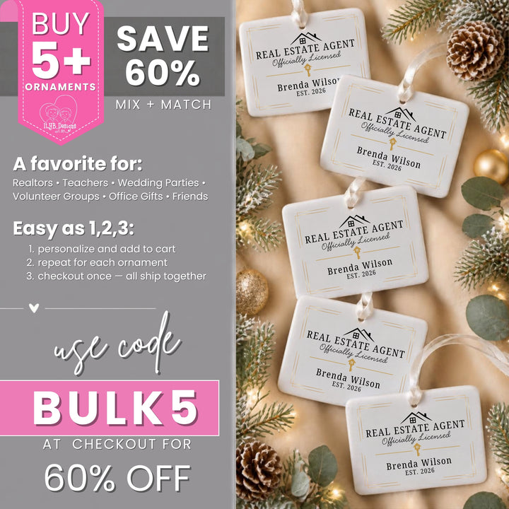 Personalized Real Estate Agent Ornament | Officially Licensed Realtor Gift