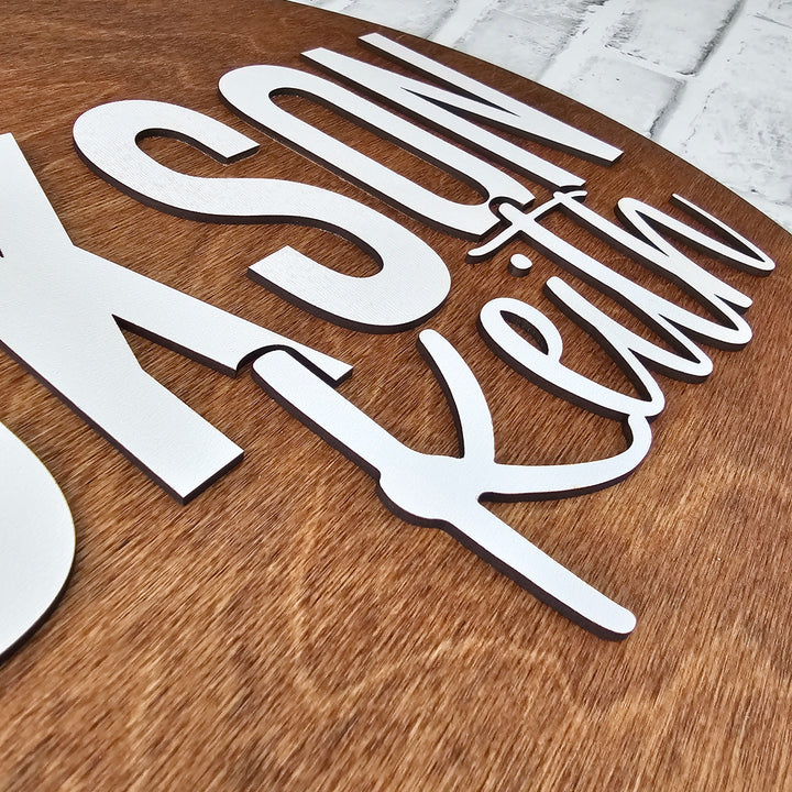 Nursery Name Solid Round Sign | Nursery Sign