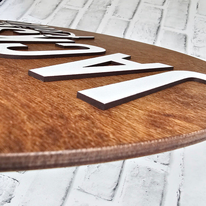 Nursery Name Solid Round Sign | Nursery Sign