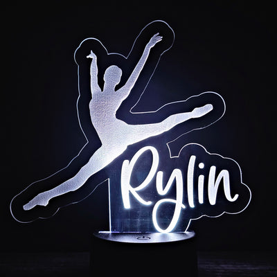 Dancer LED Night Light with Personalized Script Name