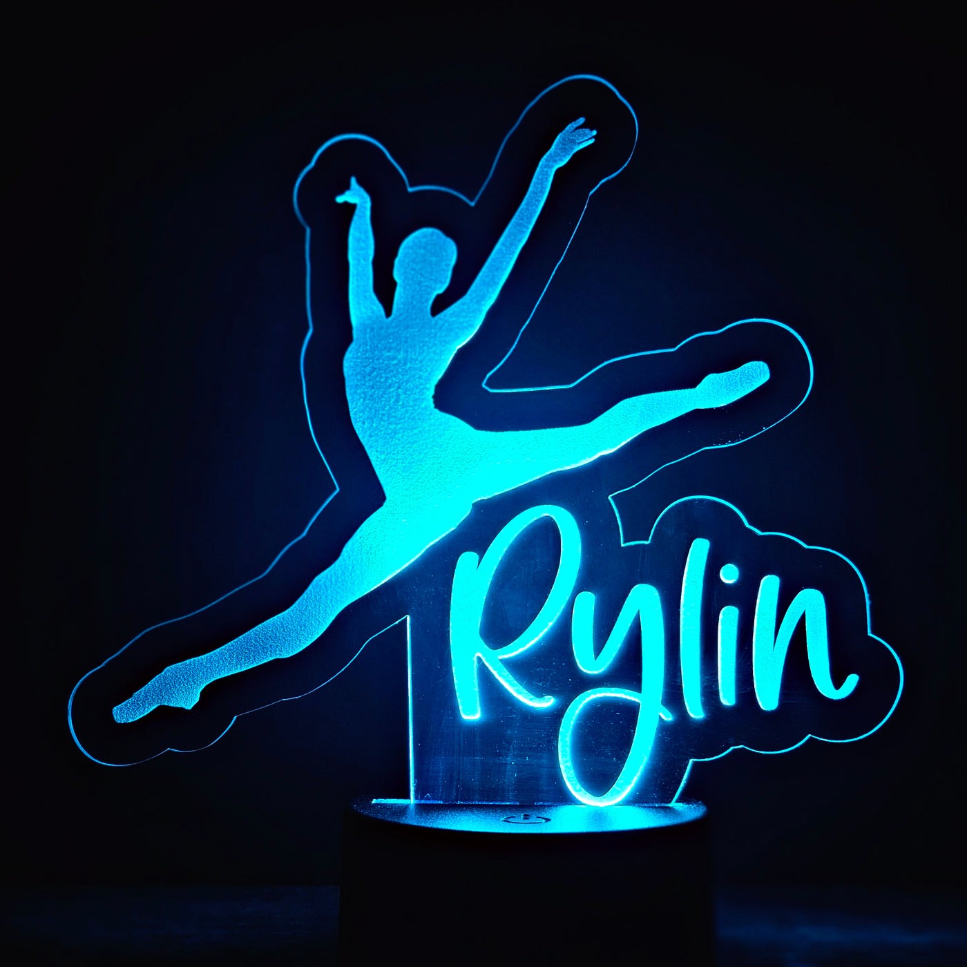Dancer LED Night Light with Personalized Script Name