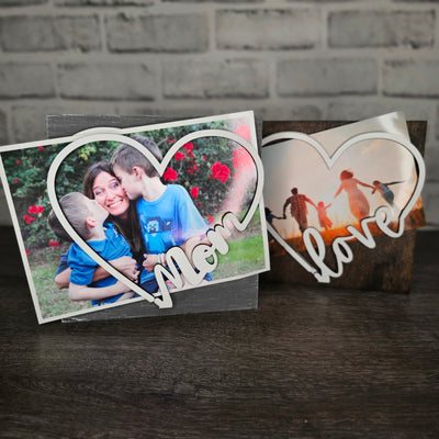 Wood Heart Picture Holder