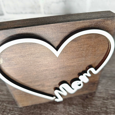 Wood Heart Picture Holder