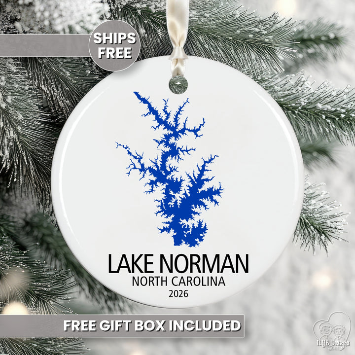 Custom Lake Ornament | Personalized with Any Lake | Ceramic Keepsake