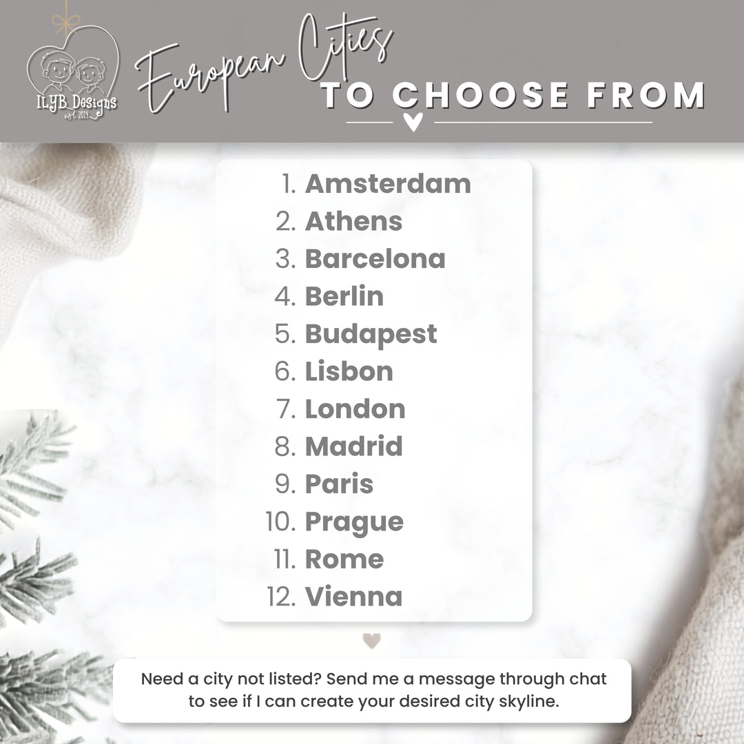 A graphic for an engagement ornament showing &