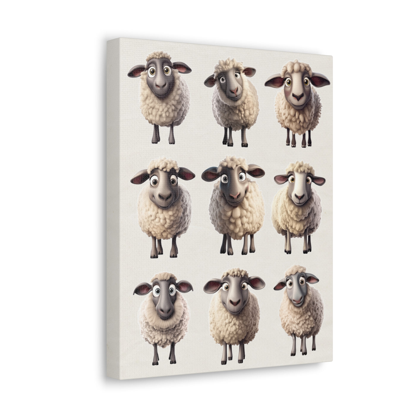 Counting Sheep Nursery Wall Art | Set of 3 Canvas Gallery Wraps