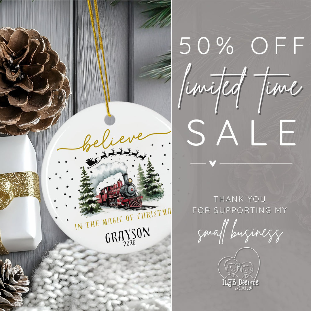 50% off limited time sale, no code needed. Thank you for supporting my small business. ILYB Designs logo on bottom.