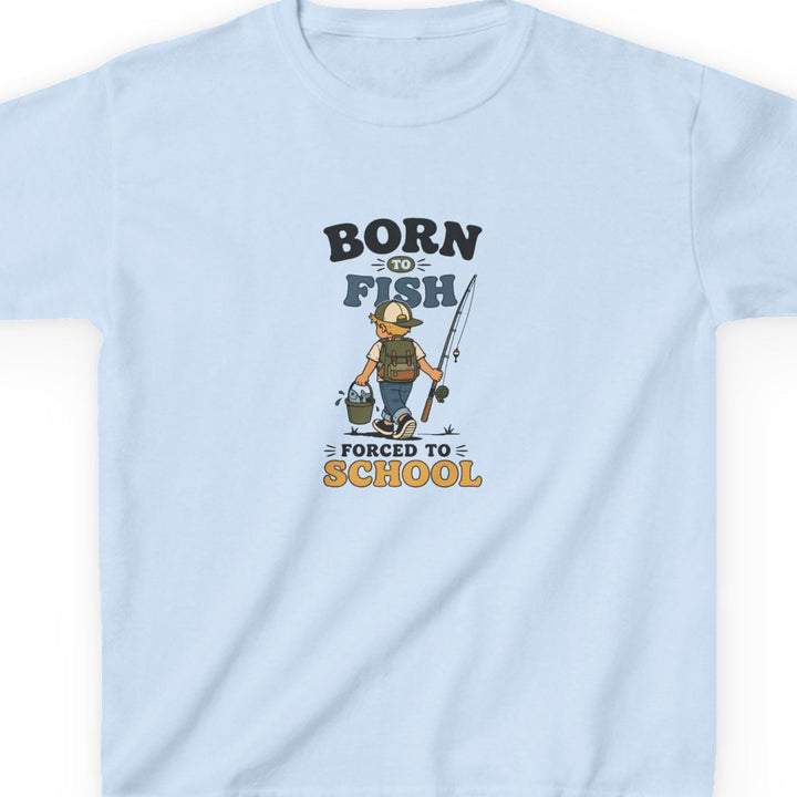 A light blue short-sleeve kids&