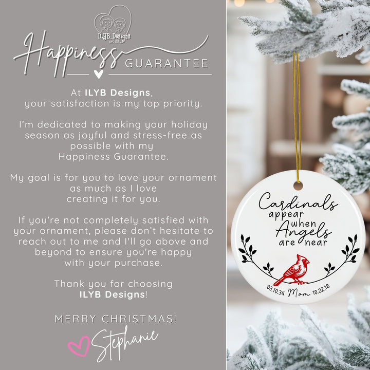 Happiness Guarantee: At ILYB Designs, your satisfaction is my top priority. I'm dedicated to making your holiday season as joyful and stress-free as possible with my happiness guarantee. My goal is for you to love your ornament as much as I love creating it for you. If you're not completely satisfied with your ornament, please don't hesitate to reach out to me and I'll go above and beyond to ensure you're happy with your purchase. Thank you for choosing ILYB Designs! Merry Christmas!