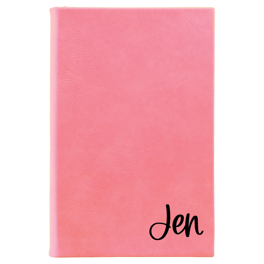 Personalized Name Journal Script Font (2) | Leatherette Journal