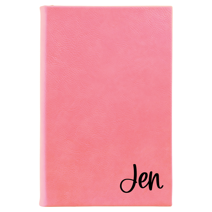 Personalized Name Journal Script Font (2) | Leatherette Journal