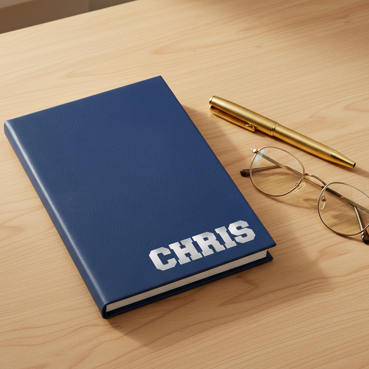 Personalized Collegiate Name Journal | Leatherette Journal | Clearance