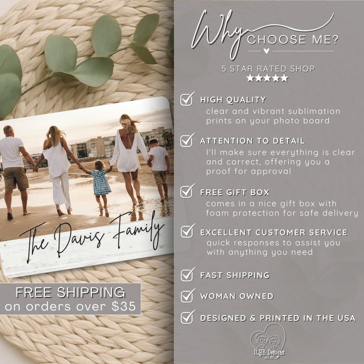 Personalized Family Name Photo Keepsake