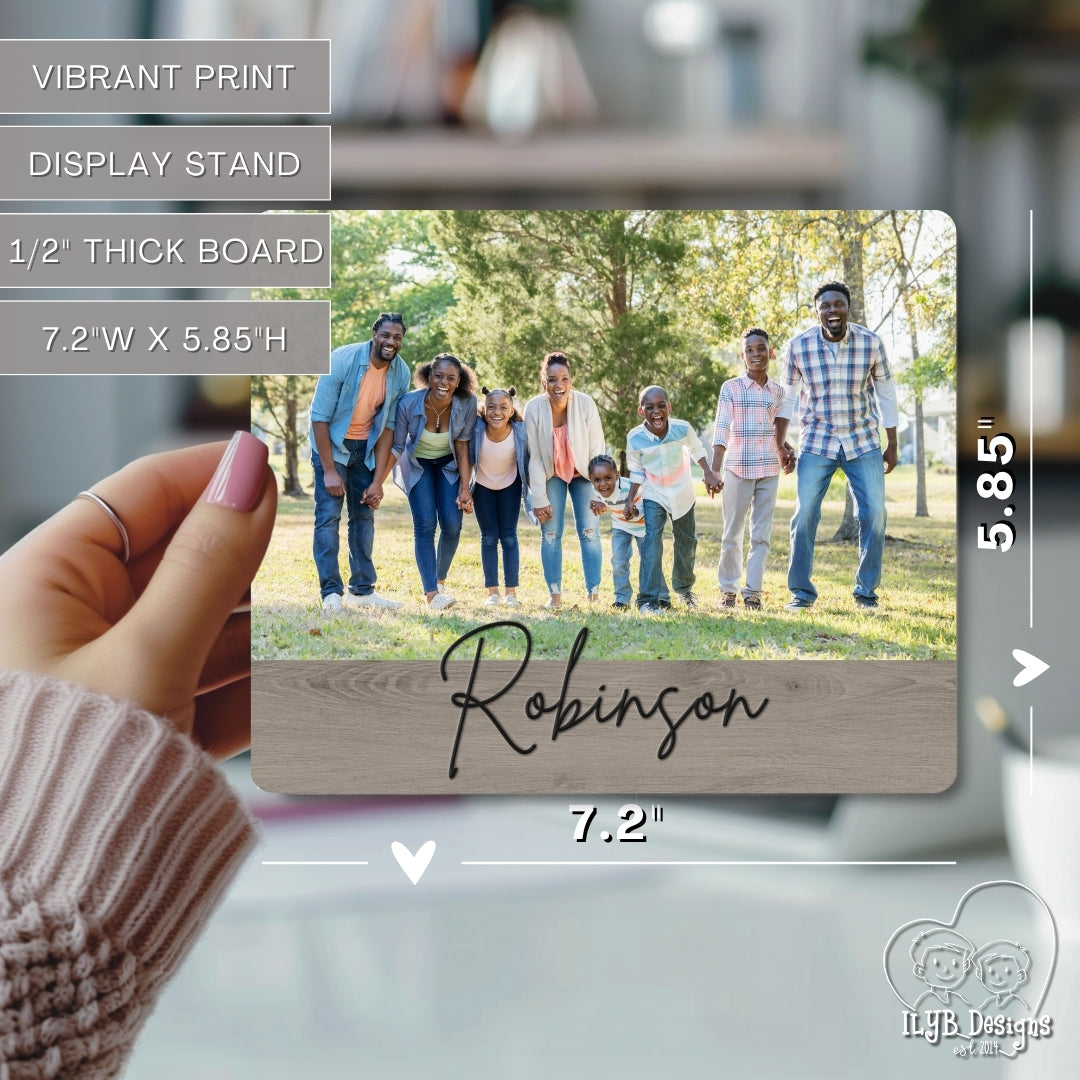 Personalized Family Name Photo Keepsake