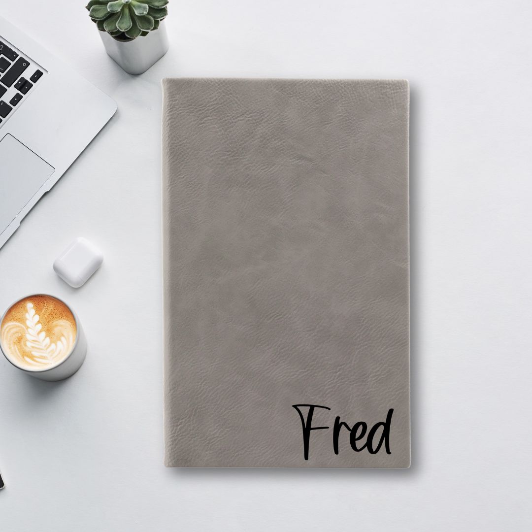 Personalized Script Name Journal | Leatherette Journal | Clearance