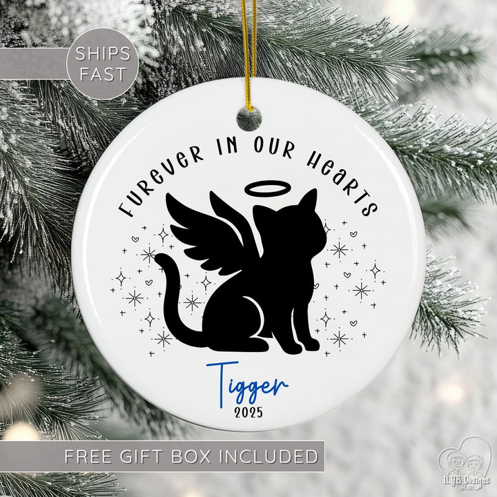 Furever in Our Hearts Dog & Cat Angel Memorial Ornament | Personalized Pet Memorial Ornament