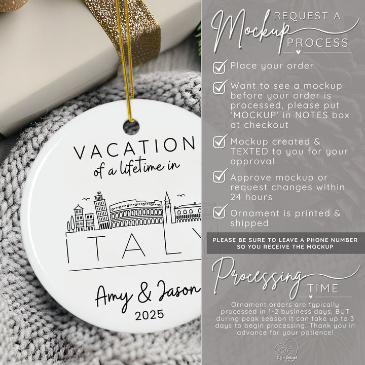 International City Skyline Travel Ornament | Vacation Christmas Ornaments