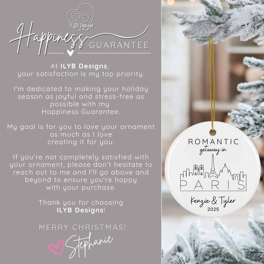 International City Skyline Travel Ornament | Vacation Christmas Ornaments